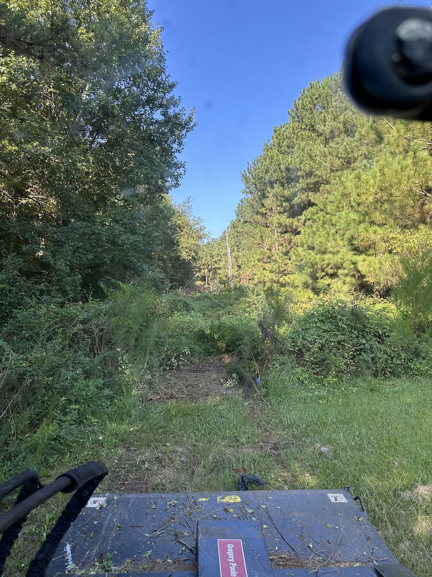 Operator view of the claw attachment